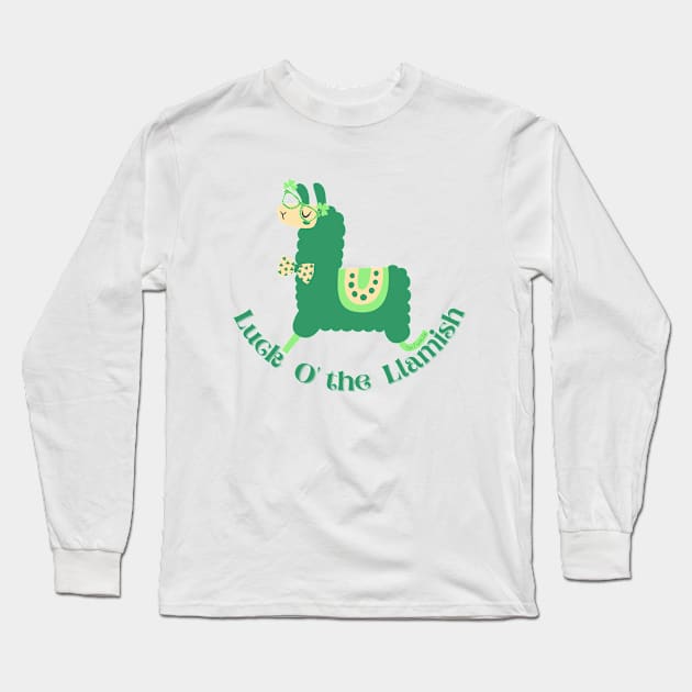 Luck O' the Llamish Long Sleeve T-Shirt by The Farm.ily